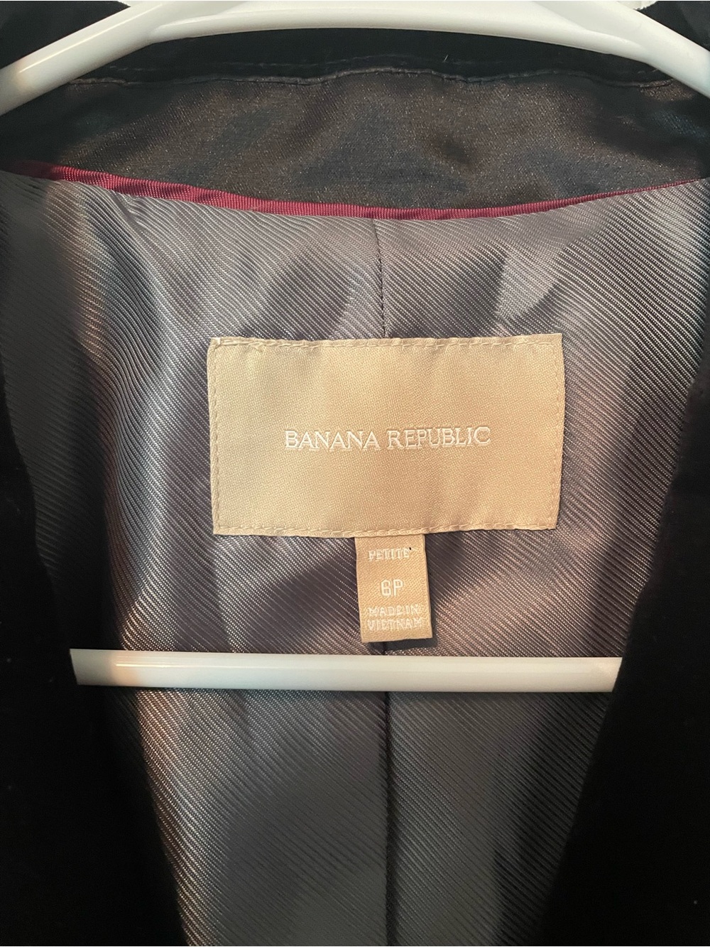 Banana Republic Black Velvet Blazer -  Single Breasted - Picture 4 of 6